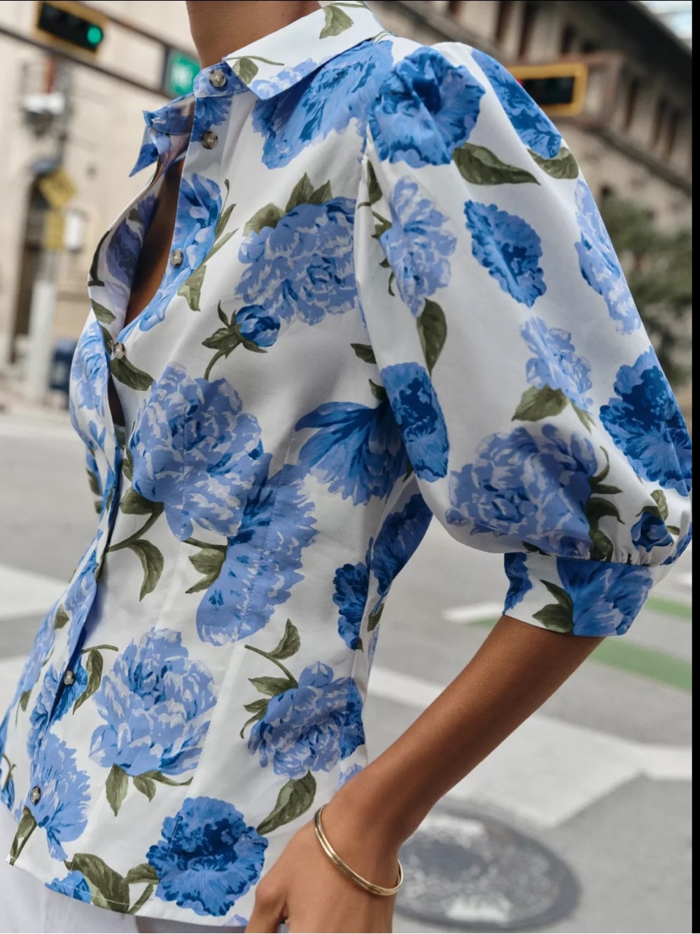NWT 2026 ZARA WILLA FLORAL PRINT POPLIN SHIRT